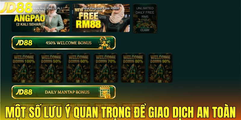 Một số lưu ý quan trọng để giao dịch an toàn